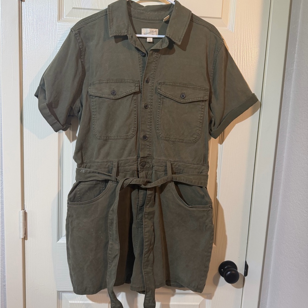 Universal Thread Khaki Utility Romper - image 1